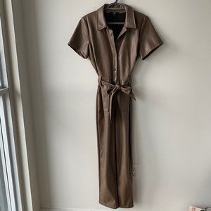7 For All Mankind Vegan Leather Jumpsuit